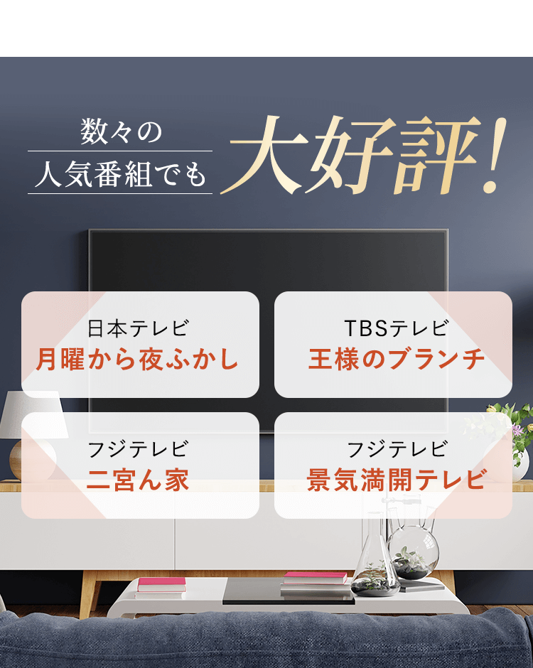 数々の人気番組でも大好評！